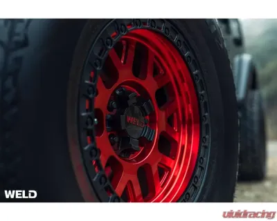 Weld Racing Cinch W133 Wheel 20x10 8x180 -18mm Candy Red with Satin Black Ring - W13300018476