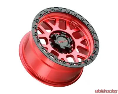 Weld Racing Cinch W133 Wheel 20x10 8x180 -18mm Candy Red with Satin Black Ring - W13300018476