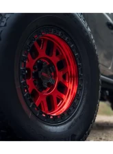 Weld Racing Cinch W133 Wheel 20x10 8x180 -18mm Candy Red with Satin Black Ring                                     - W13300018476 - Image 4