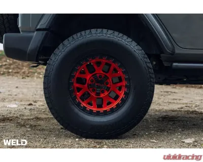 Weld Racing Cinch W133 Wheel 20x10 8x180 -18mm Candy Red with Satin Black Ring - W13300018476