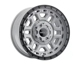 Weld Racing Crux W169 Wheel 17x9 5x114.3 | 5x127 -12mm Gloss Armor Gray with Satin Black Ring