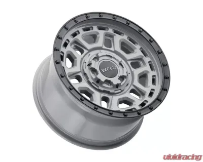 Weld Racing Crux W169 Wheel 17x9 6x135 | 6x139.7 -12mm Gloss Armor Gray with Satin Black Ring - W16979098451