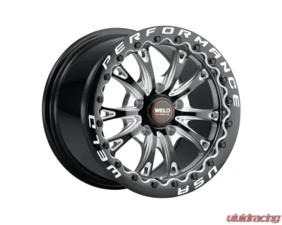 Weld Racing Belmont Beadlock S908 Wheel 17x10 5x120 ET42 BS  7.15 Gloss Black Milled 78.1 - S90870022P42