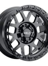 Weld Racing Cinch W105 Wheel 20x10 5x127 5x139.7 ET-18 BS  4.75 Gloss Black Milled | Gloss Black Ring 87.1                                     - W10500057476 - Image 3