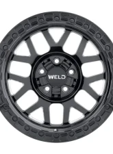 Weld Racing Cinch W105 Wheel 20x10 5x127 5x139.7 ET-18 BS  4.75 Gloss Black Milled | Gloss Black Ring 87.1                                     - W10500057476 - Image 2