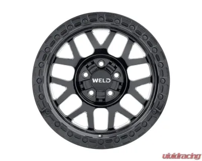 Weld Racing Cinch W105 Wheel 20x10 5x127 5x139.7 ET-18 BS  4.75 Gloss Black Milled | Gloss Black Ring 87.1 - W10500057476