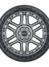 Weld Racing Crux W221 Wheel  20x9 6x135 6x139.7 ET00 BS  5.00 Satin Gunmetal | Black 106.1                                     - W22109098500 - Image 3