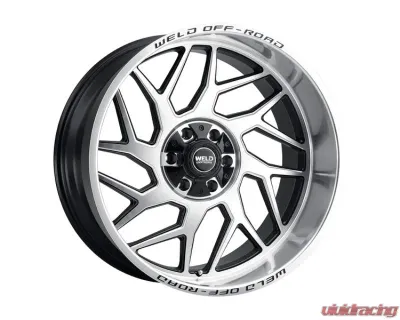 Weld Racing Fulcrum W118 Wheel 20x9 6x135 6x139.7 ET00 BS  5.00 Gloss Black Machined  106.1 - W11809098500