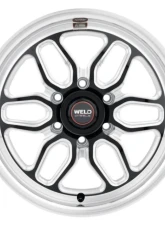 Weld Racing Laguna 6 Drag S153 Wheel 17x5 6x139.7 ET-25 BS 2.00 Gloss Black Milled 106.1                                     - S1537C084N25 - Image 2