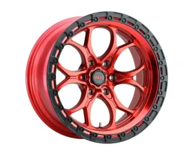 Weld Racing Ledge 6 W134 Wheel 17x9 6x135  ET-12 BS  4.50 Candy Red | Satin Black Ring 87.1