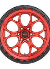 Weld Racing Ledge 6 W134 Wheel 17x9 6x139.7  ET-12 BS  4.50 Candy Red | Satin Black Ring 106.1                                     - W13479084450 - Image 2