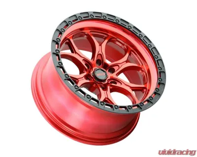 Weld Racing Ledge 6 W134 Wheel 17x9 6x139.7  ET-12 BS  4.50 Candy Red | Satin Black Ring 106.1 - W13479084450