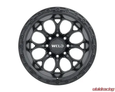 Weld Racing Ledge 8 W108 Wheel 20x10 8x180  ET-18 BS  4.75 Satin Black | Satin Black Ring 124.3 - W10800018476