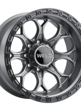 Weld Racing Ledge 8 W107 Wheel 20x10 8x180  ET-18 BS  4.75 Satin Gunmetal | Satin Black Ring 124.3                                     - W10700018476 - Image 3