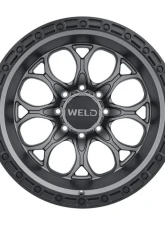 Weld Racing Ledge 8 W107 Wheel 20x10 8x180  ET-18 BS  4.75 Satin Gunmetal | Satin Black Ring 124.3                                     - W10700018476 - Image 2