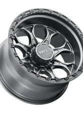 Weld Racing Ledge 8 W107 Wheel 20x10 8x180  ET-18 BS  4.75 Satin Gunmetal | Satin Black Ring 124.3                                     - W10700018476 - Image 3