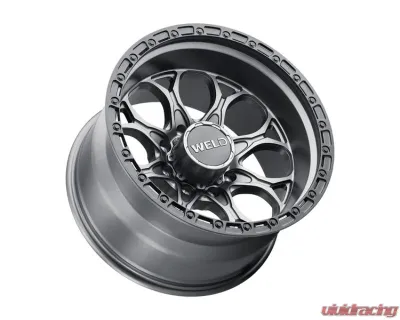 Weld Racing Ledge 8 W107 Wheel 20x10 8x180  ET-18 BS  4.75 Satin Gunmetal | Satin Black Ring 124.3 - W10700018476