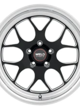 Weld Racing Solana Drag S160 Wheel 17x10 6x139.7 ET25 BS  6.48 Gloss Black Milled 106.1                                     - S16070084P25 - Image 2
