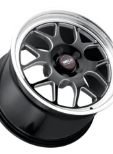 Weld Racing Solana Drag S160 Wheel 17x10 6x139.7 ET25 BS  6.48 Gloss Black Milled 106.1                                     - S16070084P25 - Image 3