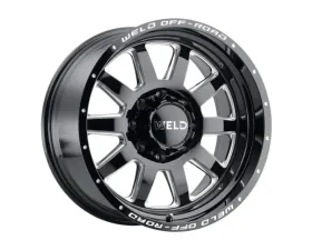 Weld Racing Stealth W102 Wheel 18x9 5x139.7 5x150 ET-12 BS  4.50 Gloss Black Milled 110.2