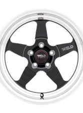 Weld Racing Ventura Drag S155 Wheel 20x5 5x114.3 ET-38 BS  1.5 Gloss Black Milled 78.1                                     - S1550C067N38 - Image 2