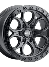 Weld Racing Ledge Beadlock Wheel 17x9 6x139.7 ET0 BS  5.00 Satin | Gloss Black Ring                                     - W90179084500 - Image 3
