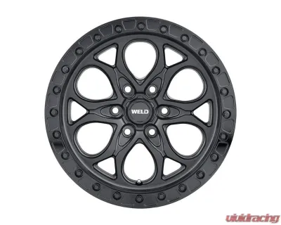 Weld Racing Ledge Beadlock Wheel 17x9 6x139.7 ET0 BS  5.00 Satin | Gloss Black Ring - W90179084500
