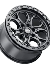 Weld Racing Ledge Beadlock Wheel 17x9 6x139.7 ET0 BS  5.00 Satin | Gloss Black Ring                                     - W90179084500 - Image 3
