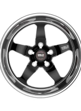 Weld Racing S71 Wheel 18x8 5x120.65 4.2inch Back Space Black Center Polished Shell                                     - 71lb8080b42a - Image 2