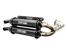Trinity Racing Stage 5 Cerakote Black Dual Full System w/ Stainless Header Polaris RZR Pro XP | XP4 2020-2021