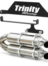 Trinity Racing Dual Slip On Exhaust Stainless Steel Polaris RZR Pro R 2022-2024                                     - TR-4182S - Image 3