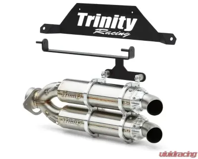 Trinity Racing Dual Slip On Exhaust Stainless Steel Polaris RZR Pro R 2022-2024 - TR-4182S