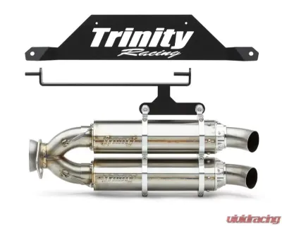 Trinity Racing Dual Slip On Exhaust Stainless Steel Polaris RZR Pro R 2022-2024 - TR-4182S