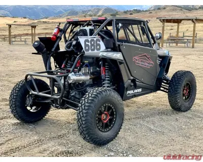 Trinity Racing Stinger Full Exhaust (Single Muffler) Stainless Steel Big Core Muffler Polaris RZR 2016-2021 - TR-4171F-SS