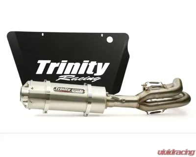 Trinity Racing Stinger Full Exhaust (Single Muffler) Stainless Steel Big Core Muffler Polaris RZR 1000 2014-2023 - TR-4172F-SS