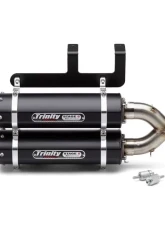 Trinity Racing Dual Slip On Black Mufflers Polaris RZR General XP 1000 2020-2023                                     - TR-4181S-BK - Image 2