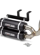 Trinity Racing Dual Slip On Brushed Mufflers Polaris RZR General XP 1000 2020-2023                                     - TR-4181S - Image 2