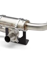 Trinity Racing Center Exit Slip On Brushed Stainless Steel Muffler Can-Am Maverick X3 | Max | RR  2017-2023                                     - TR-4184S - Image 2