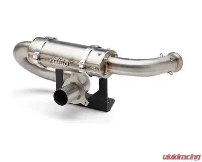 Trinity Racing Center Exit Slip On Brushed Stainless Steel Muffler Can-Am Maverick X3 | Max | RR  2017-2023 - TR-4184S