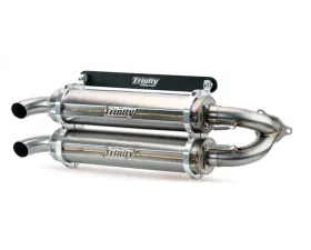 Trinity Racing Stainless Steel Mufflers SLIP ON Polaris RZR TURBO/S 2016-2021