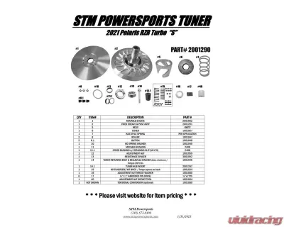 STM Powersports Pro-XP STM Tuner Secondary Polaris RZR XP Turbo S 2021-2023 - 2001290-T