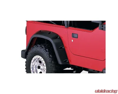 Bushwacker FENDER FLARES POCKET STYLE 2PC Jeep Wrangler Rear 1997-2006 - 10042-07
