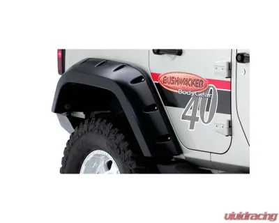 Bushwacker Fender Flares Max Pocket Style 2pc Rear Jeep Wrangler 2007-2017 - 10044-02