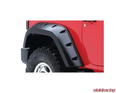 Bushwacker Fender Flares Max Pocket Style 2pc Rear Jeep Wrangler 2007-2017 - 10046-02