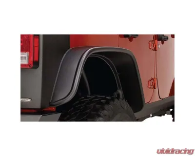 Bushwacker Fender Flares Flat Style 2Pc Rear Jeep Wrangler 2007-2017 - 10050-07