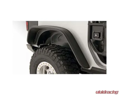 Bushwacker Fender Flares Flat Style 2Pc Rear Jeep Wrangler 2007-2017 - 10052-07