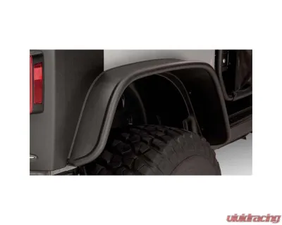 Bushwacker Fender Flares Flat Style 2Pc Rear Jeep Wrangler 2007-2017 - 10052-07