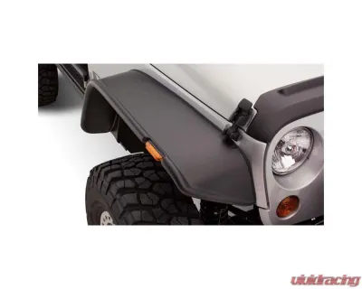 Bushwacker Fender Flares Flat Style 2Pc Front Jeep Wrangler 2007-2017 - 10053-07