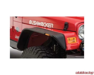 Bushwacker Fender Flares Flat Style 2Pc Front Jeep Wrangler 1997-2006 - 10055-07