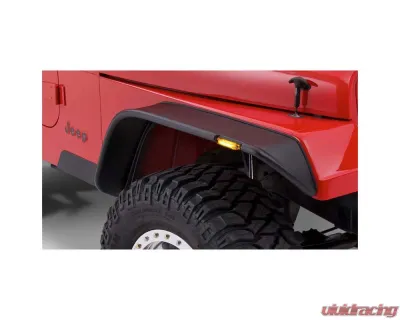 Bushwacker Fender Flares Flat Style 2Pc Front Jeep Wrangler 1987-1995 - 10067-07